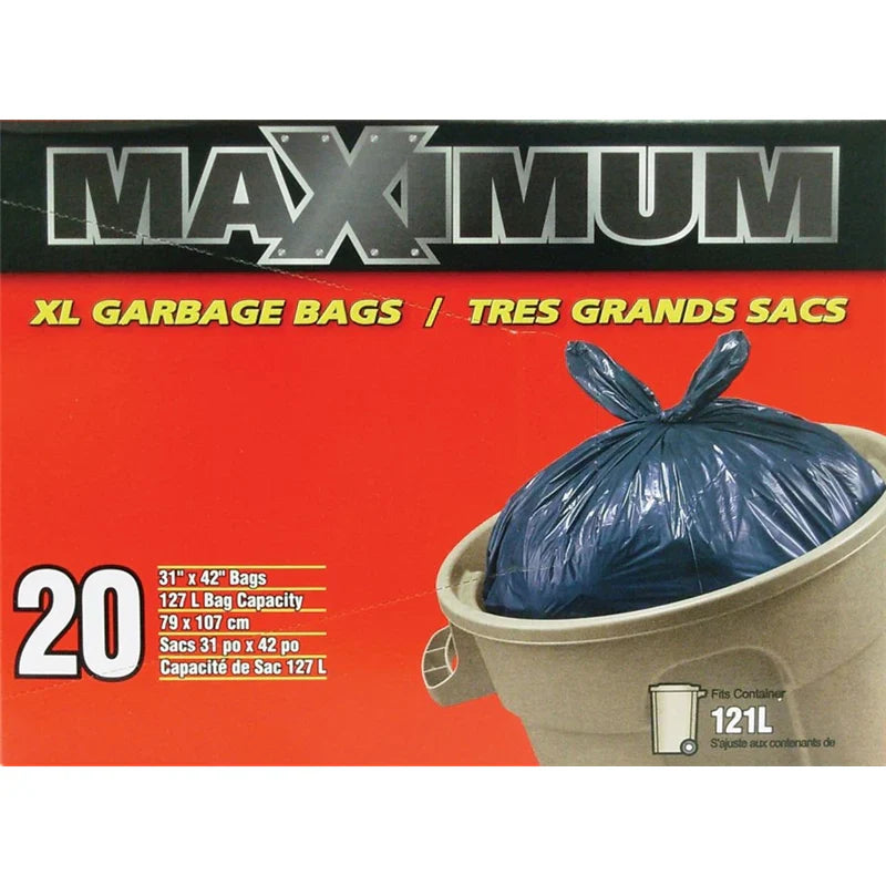 Black Garbage Bags, 31" x 42" (price per bag $0.39)