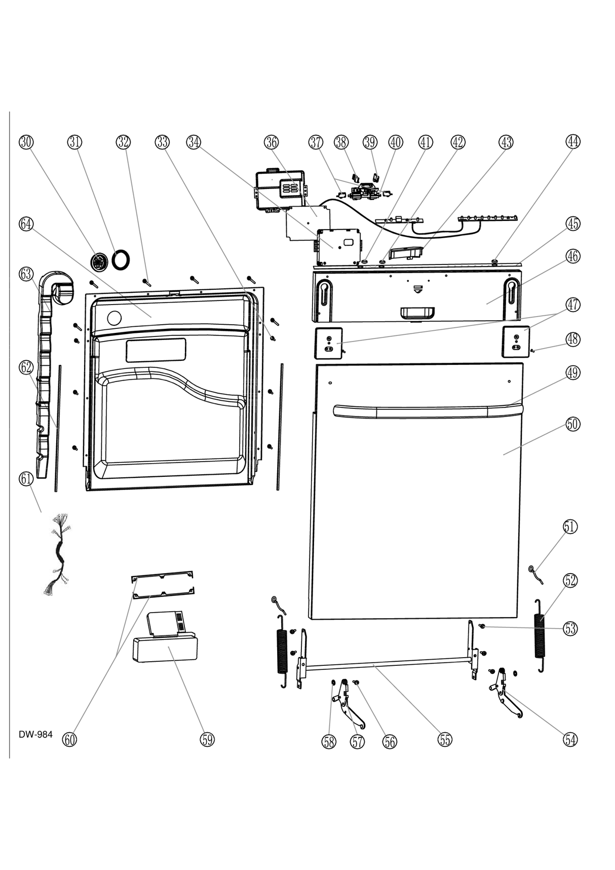 WG04L00544 Dishwasher Upper Rack