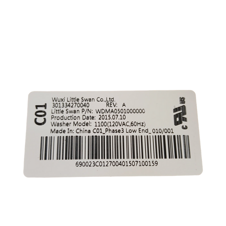 WG04F07907 Washer Certified Refurbished User Interface