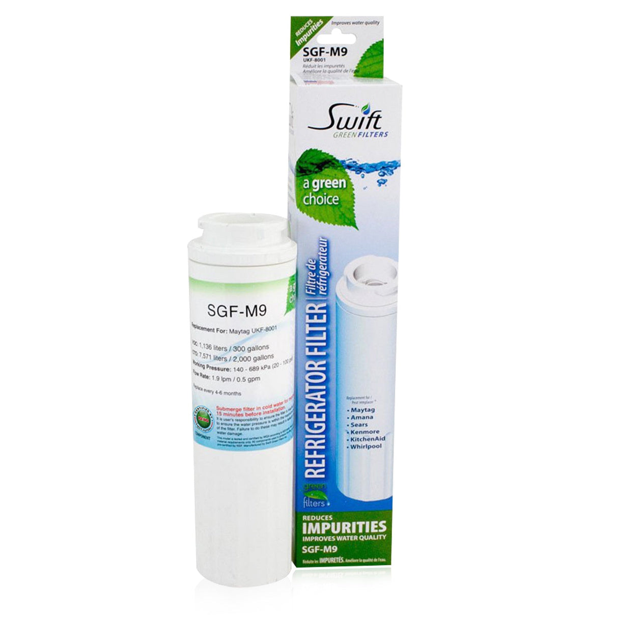 Swift Green Filter SGF-M9 VOC Removal Refrigerator Water Filter (replaces EDR4RXD1B)