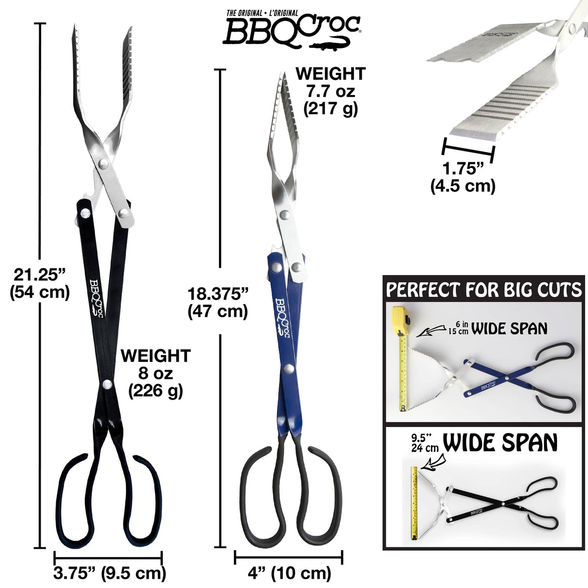 BBQ Croc 18" & 21" 3-in-1 Barbecue Tool